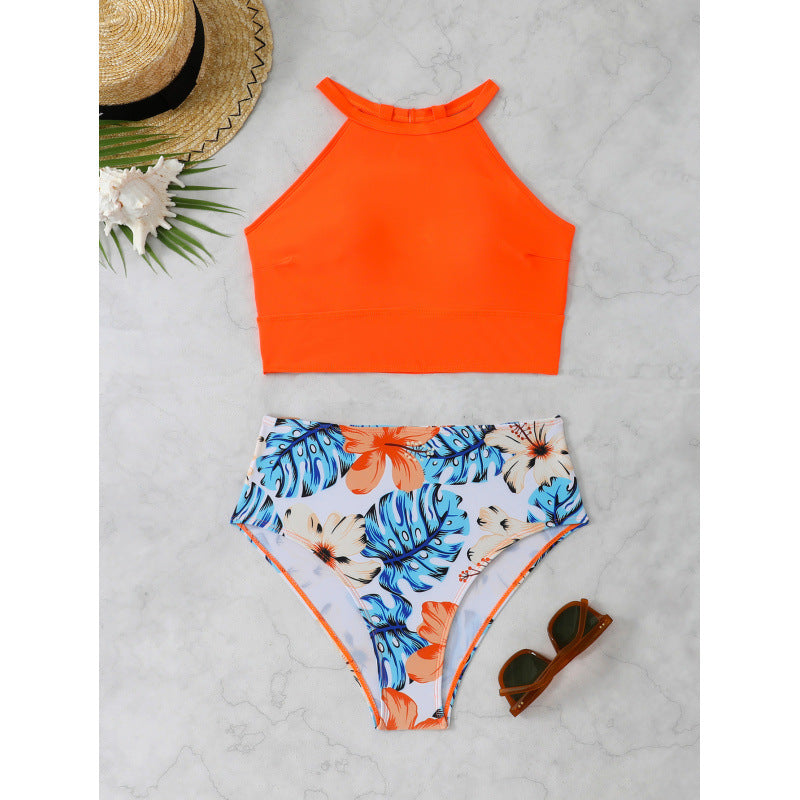 Damen Sportliches High-Waist Bikini-Set Echo Archiv