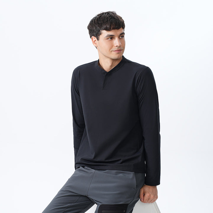 Herren Funktionales Langarmshirt mit Stehkragen Echoarchiv