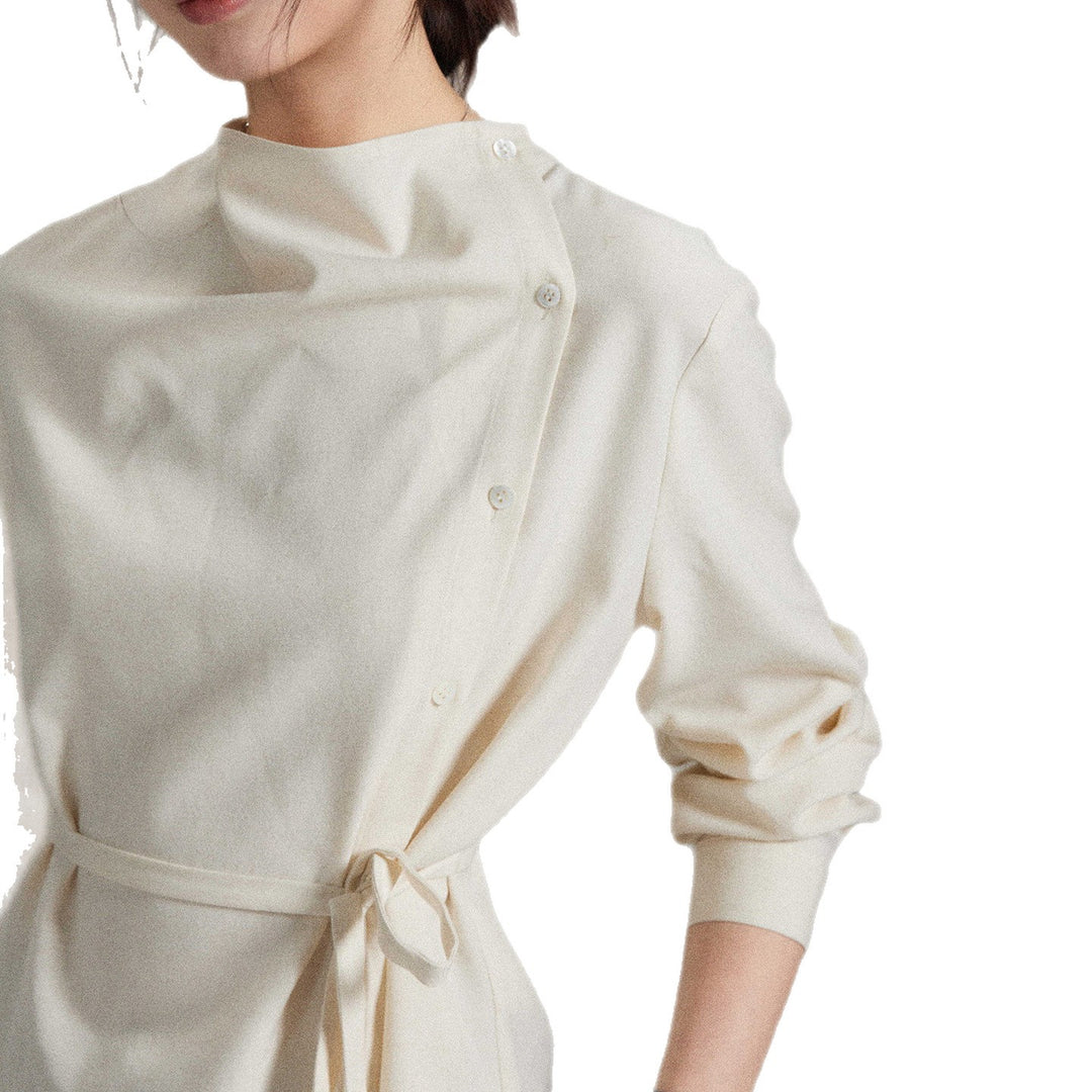Damen Modische Bluse mit Wickel-Ausschnitt Echoarchiv
