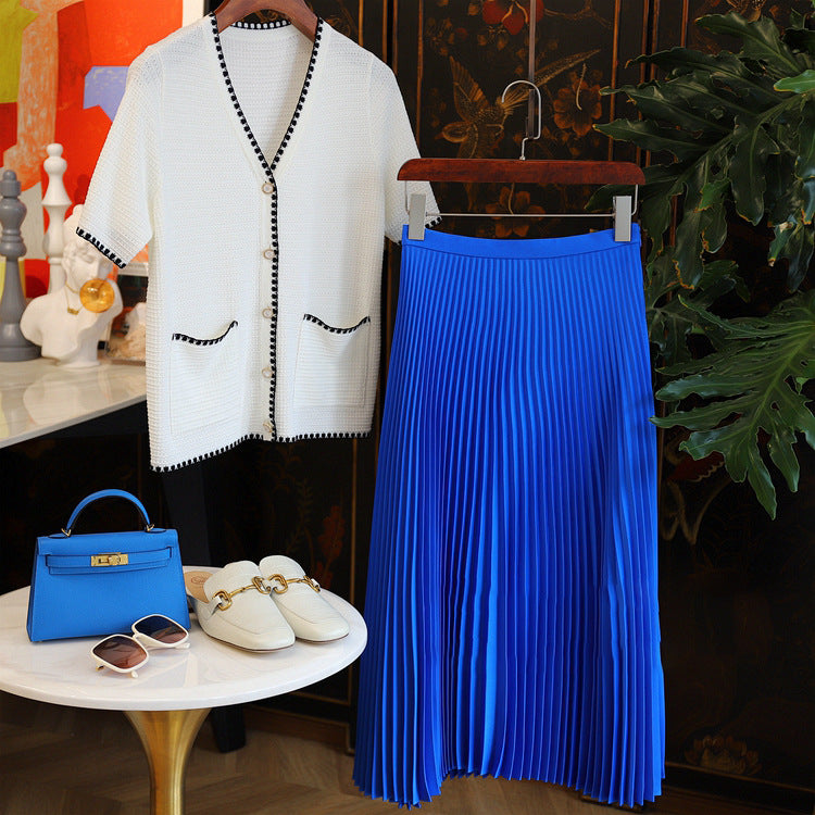 Damen Elegante und luftige Plissee-Rock Kombination Echoarchiv