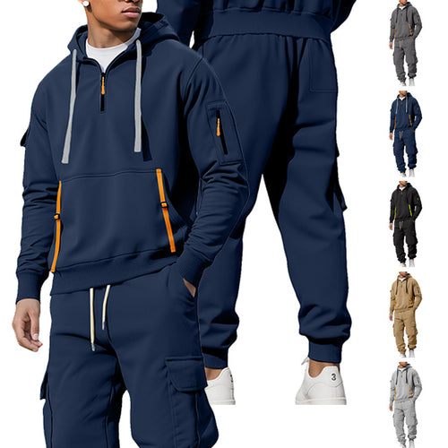 Herren Funktionales Sportset mit Kapuze und praktischen Taschen Echoarchiv