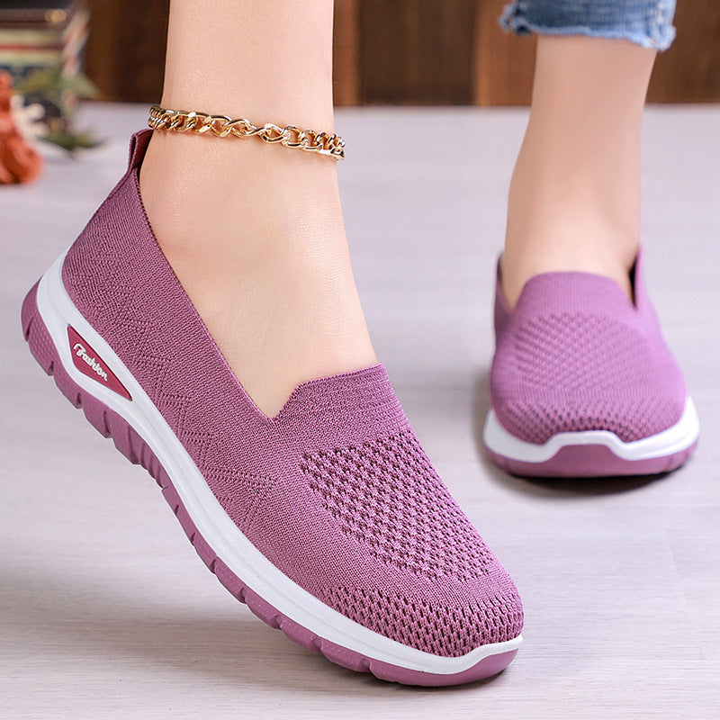 Damen nan nahtloser Strick-Slip-On mit gepolstertem Memory-Fußbett und flexibler Profillaufsohle Echo Archiv