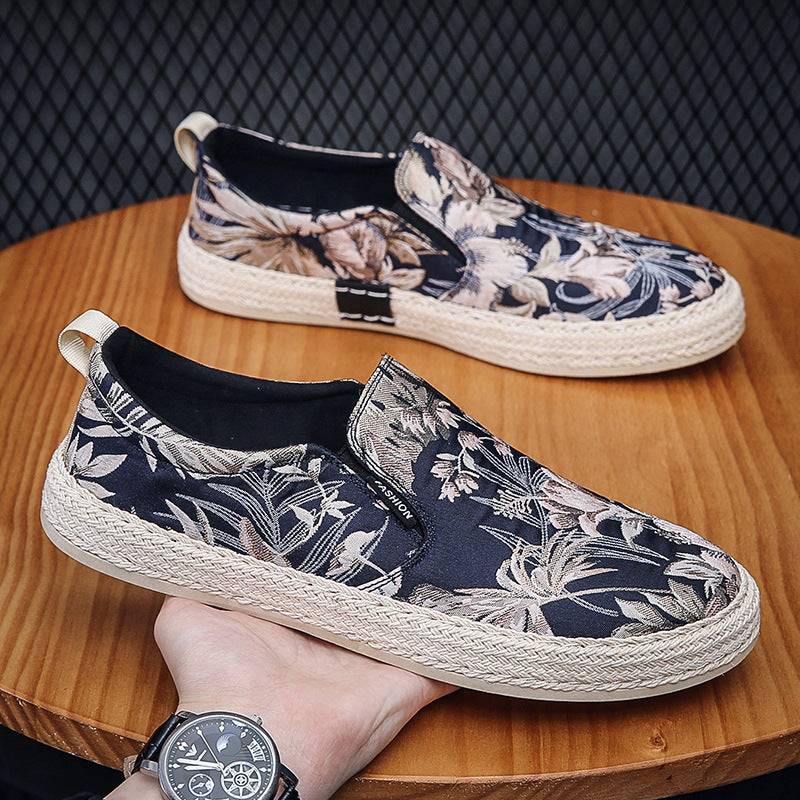 Damen Florale Slip-On Sneakers – Névara