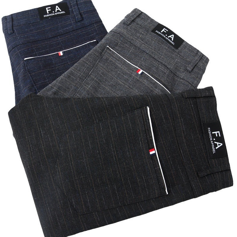 Herren moderne Chinohose mit elastischem Bund und seitlichen Taschen Echoarchiv