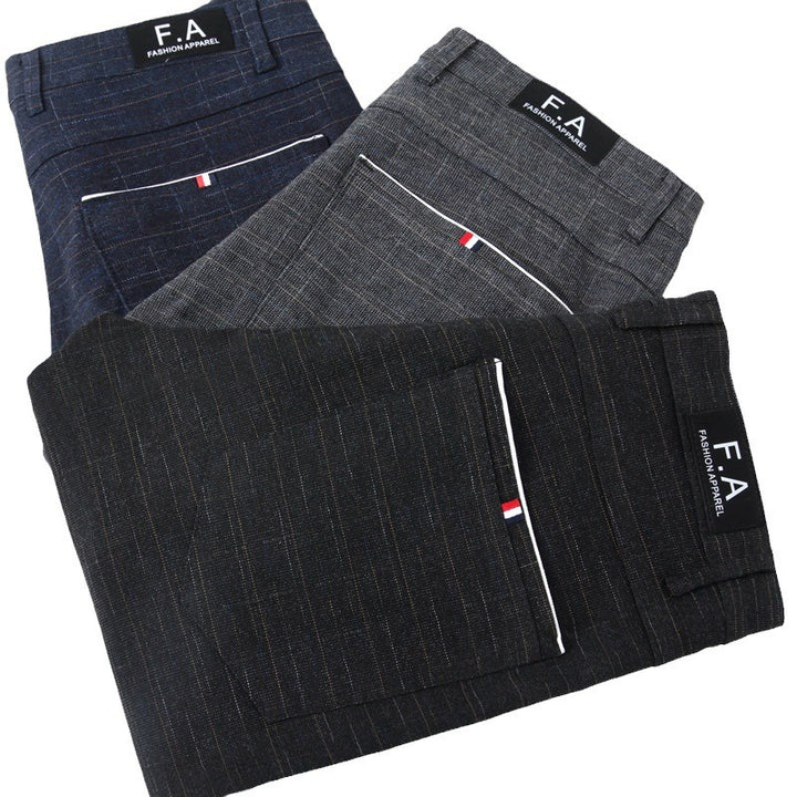 Herren moderne Chinohose mit elastischem Bund und seitlichen Taschen Echoarchiv