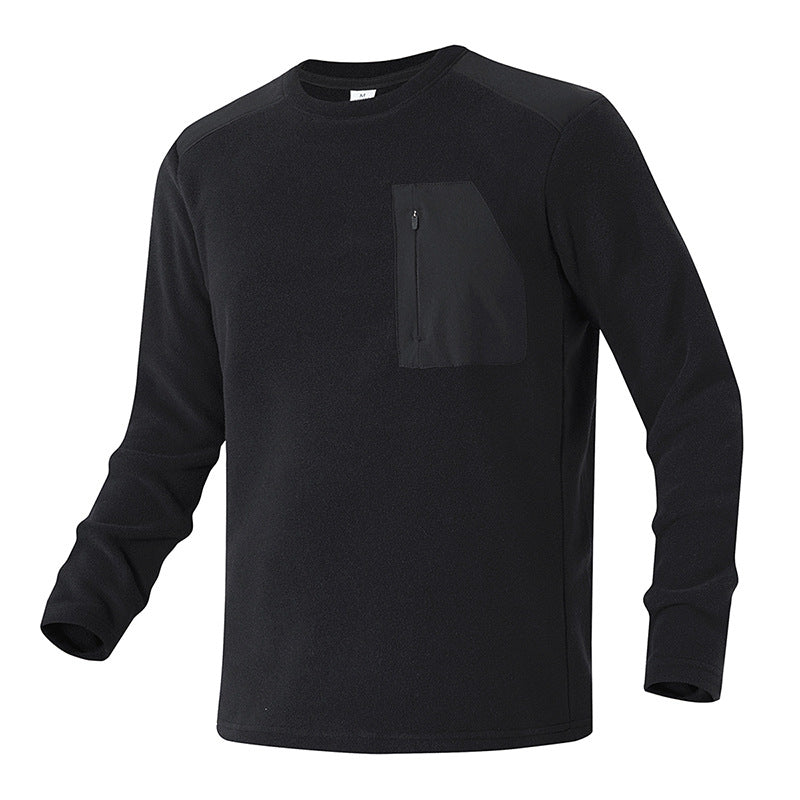 Herren Thermofleece-Pullover mit Brust-Reißverschluss und technischem Rundhalsausschnitt Echo Archiv