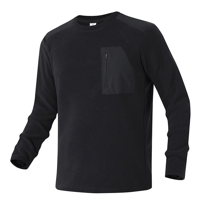 Herren Thermofleece-Pullover mit Brust-Reißverschluss und technischem Rundhalsausschnitt Echo Archiv