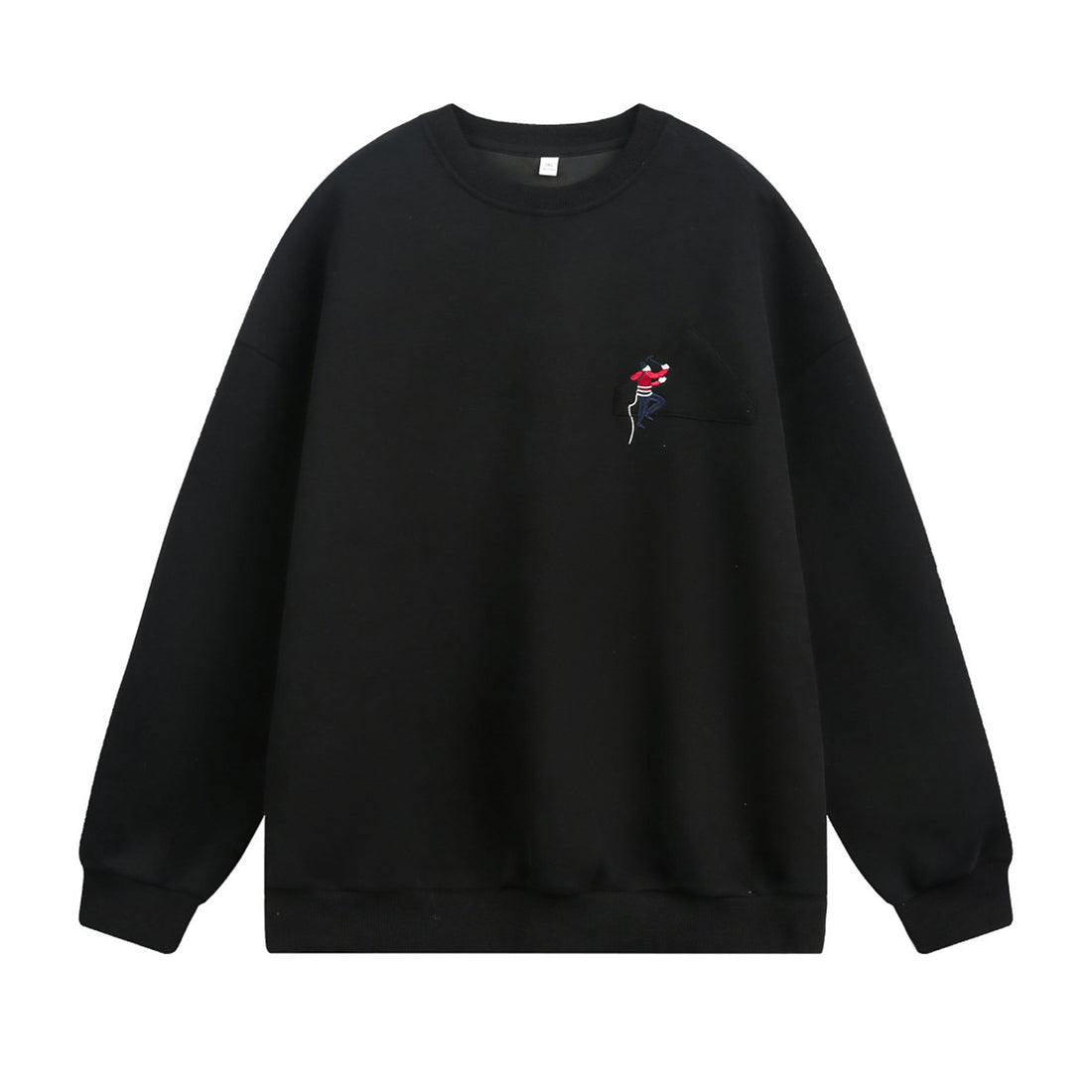 Unisex Oversize Sweatshirt mit aufgesetzter Brusttasche und Kletterer‑Stickerei Echo Archiv
