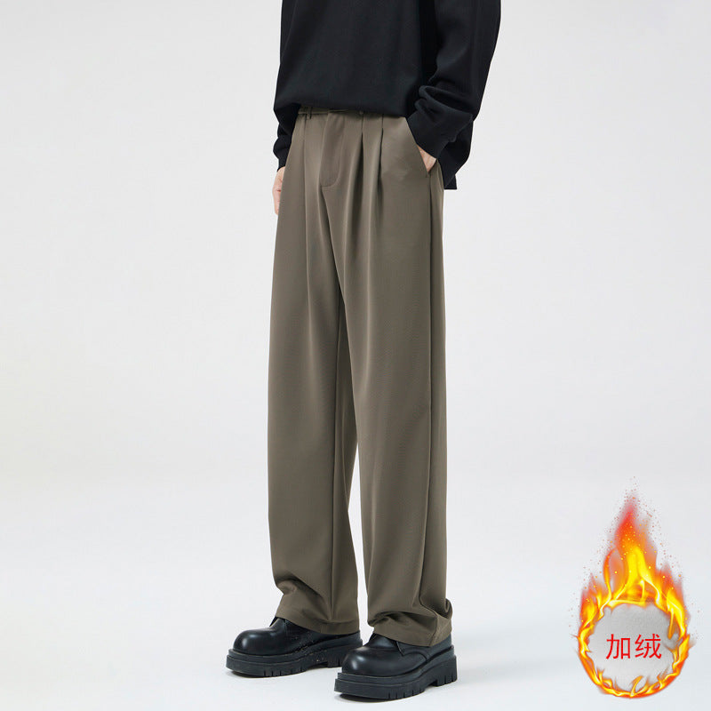 Herren Weite Bügelfalten-Palazzohose aus leichtem Twill Echo Archiv