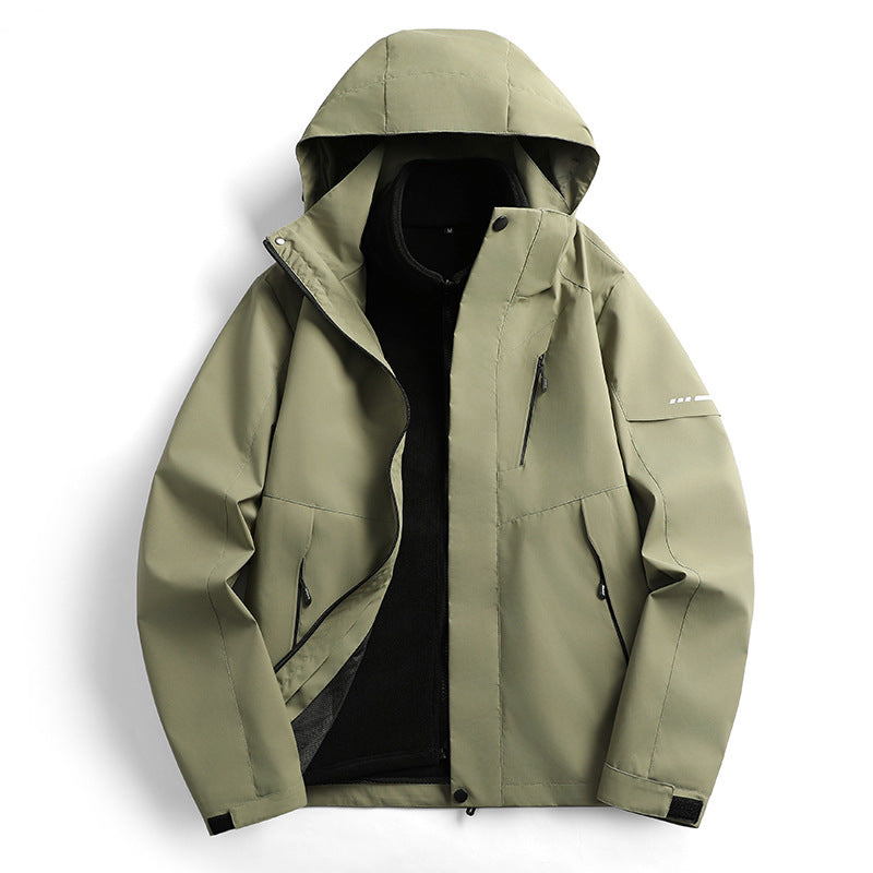 Damen nicht wasserdichte Softshell Outdoor-Jacke mit Kapuze atmungsaktive Membran – Célinea