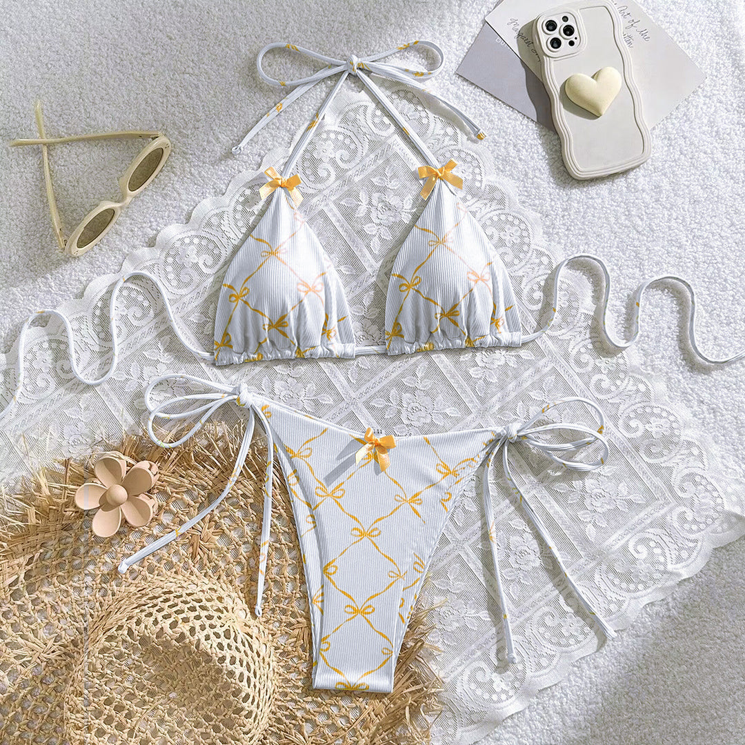 Damen Triangel-Bikini mit zarten Schleifendetails Echo Archiv