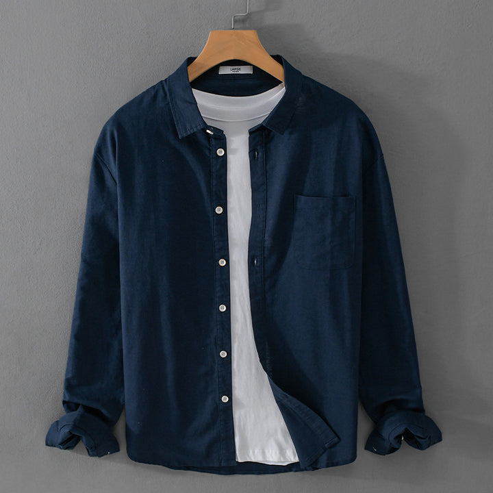 Herren Overshirt aus Baumwollmix mit Brusttasche und lockerem Schnitt Echoarchiv