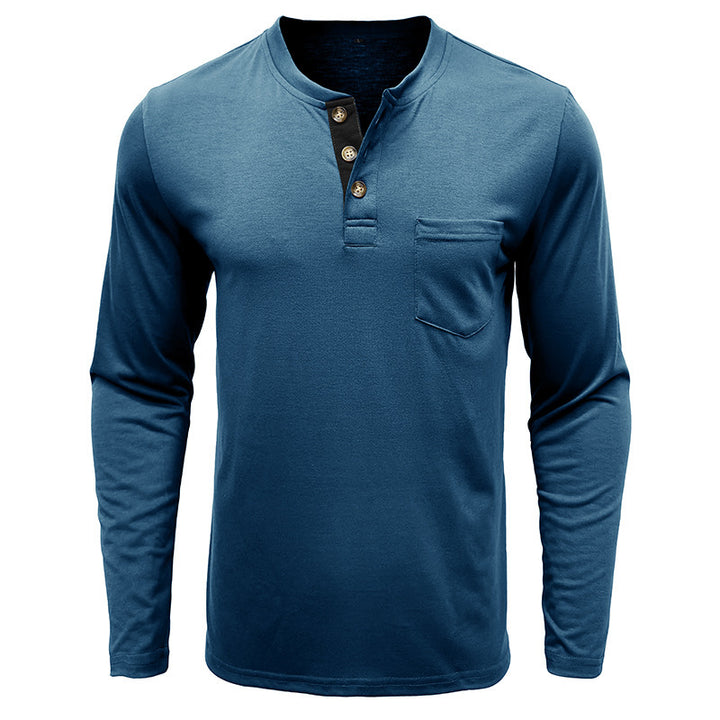 Herren Langarmshirt mit Knopfleiste Echoarchiv