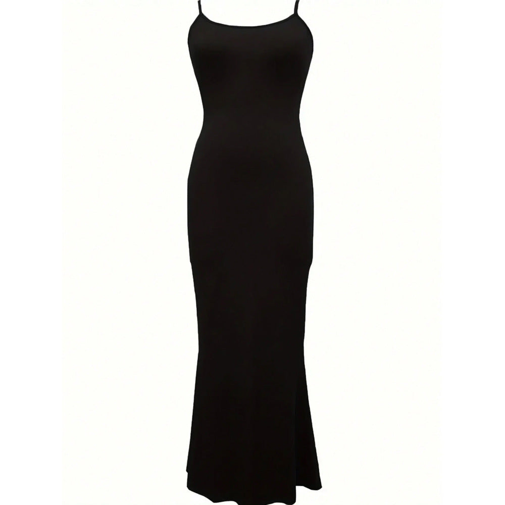 Damen figurbetontes Maxikleid mit schmalen Trägern und elegantem Schnitt Echo Archiv