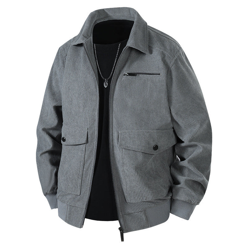 Herren Lässige Cordjacke mit praktischen Taschen Echo Archiv