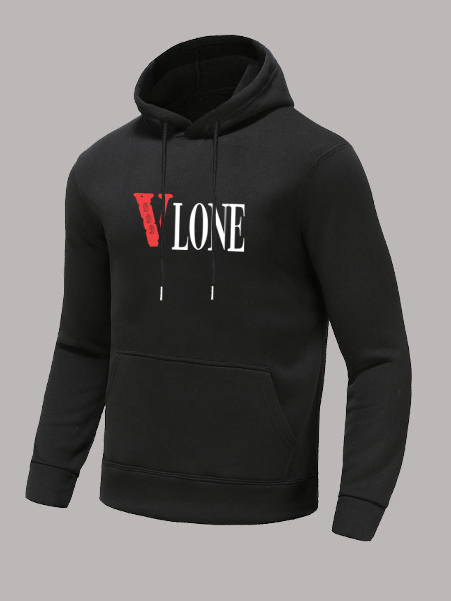 Herren Kapuzensweatshirt mit trendigem Grafikdruck Echoarchiv