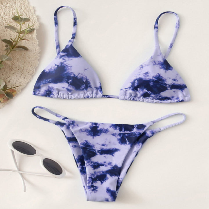 Damen Triangel-Bikini mit modischem Batikdesign Echo Archiv