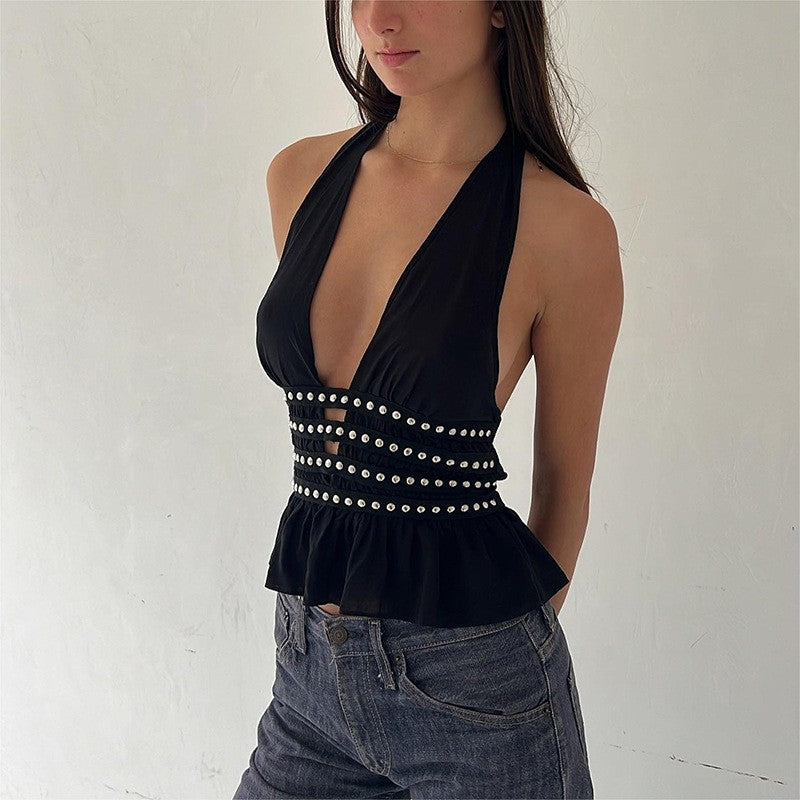 Damen Off-Shoulder Top mit zarten Spitzenakzenten Echo Archiv
