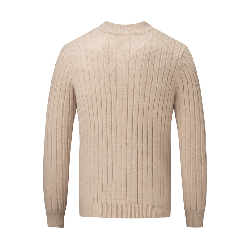 Herren Pullover mit modernem Stehkragen und ergänzendem Reißverschluss Echoarchiv