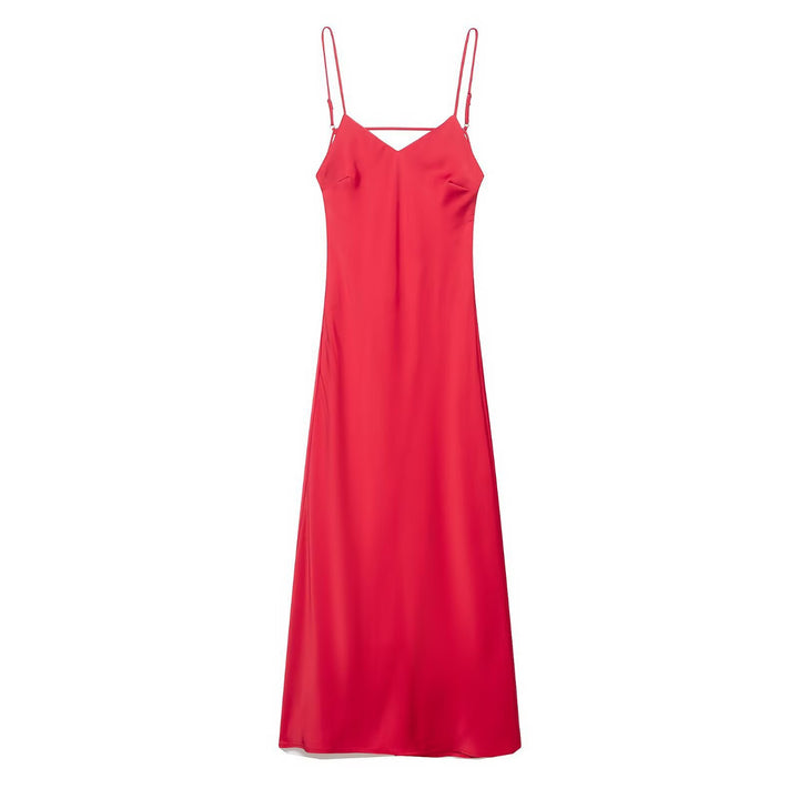 Damen Sommerliches Spaghettiträgerkleid mit schmeichelndem Schnitt und fließendem Stoff Echo Archiv