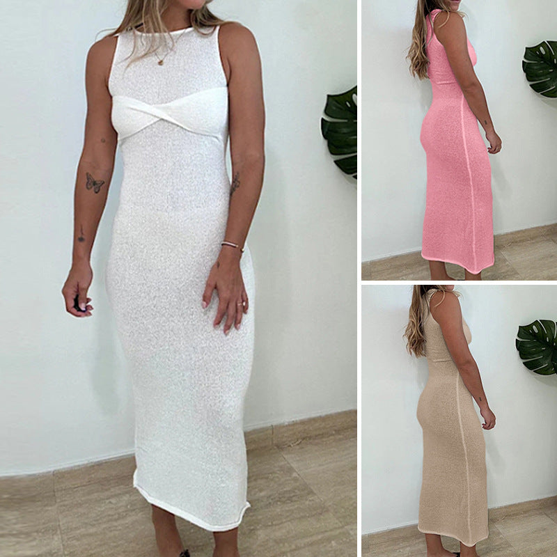 Damen Figurbetontes Maxikleid mit raffiniertem Knotendetail Echo Archiv