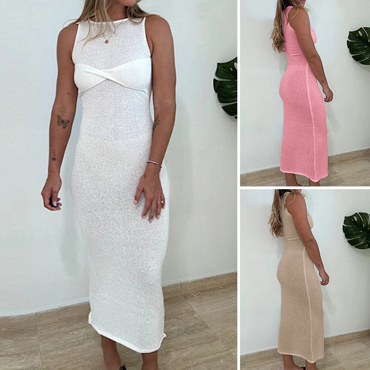 Damen Figurbetontes Maxikleid mit raffiniertem Knotendetail Echo Archiv