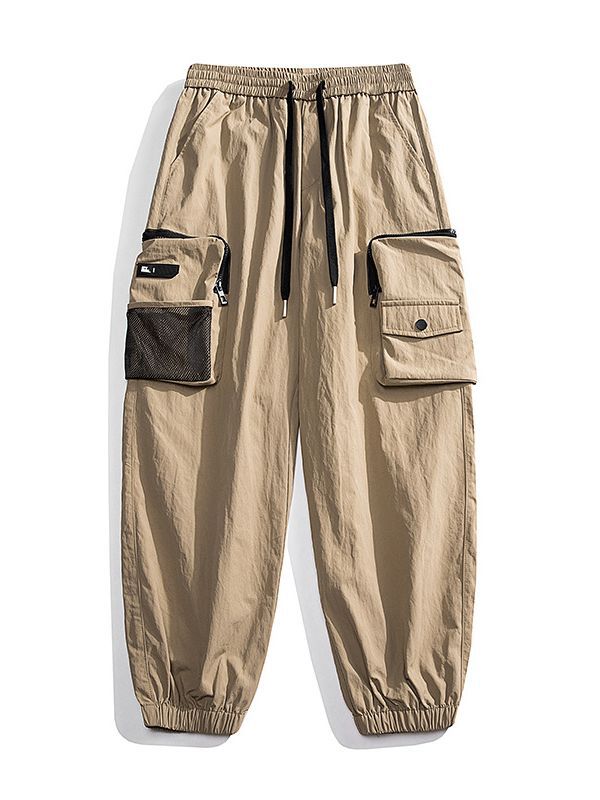 Unisex Lockere Nylon-Cargohose mit elastischem Bund und Knöchelbündchen Echo Archiv