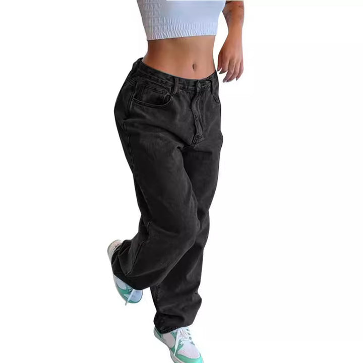 Damen nan relaxed-fit Baggy-Jeans mit hoher Taille und tiefem Schritt Echo Archiv