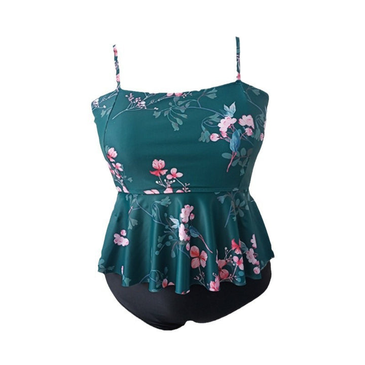 Damen Badeanzug mit schickem Flatterrock und floralem Design Echo Archiv