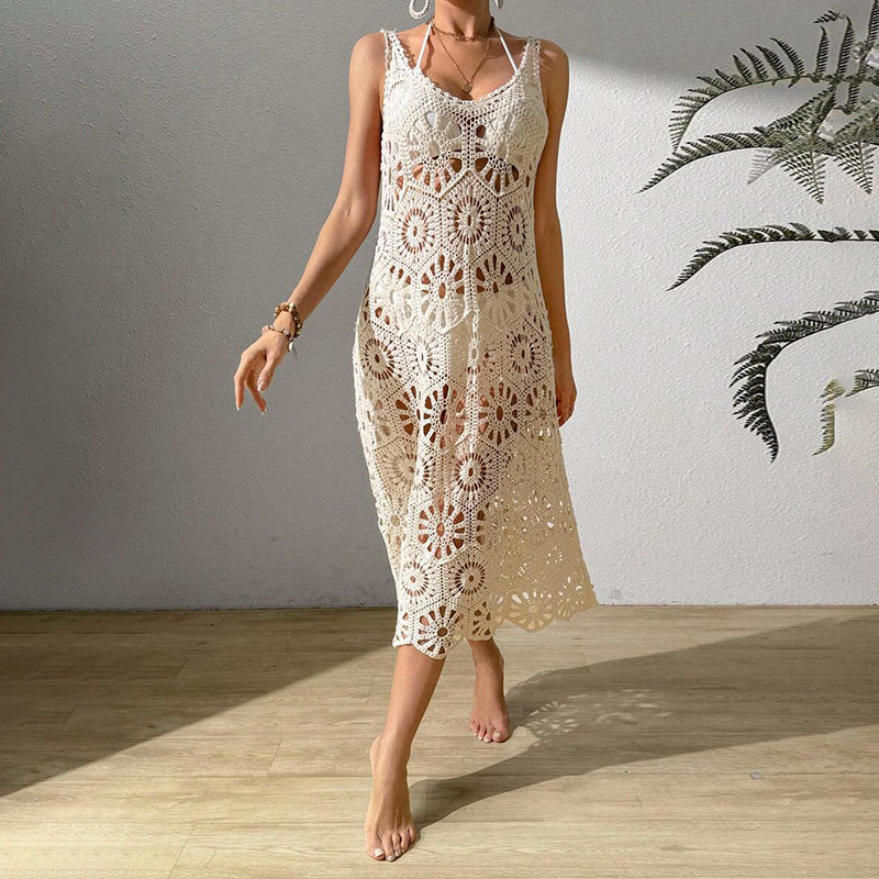 Damen luftiges Häkel-Maxikleid Echo Archiv