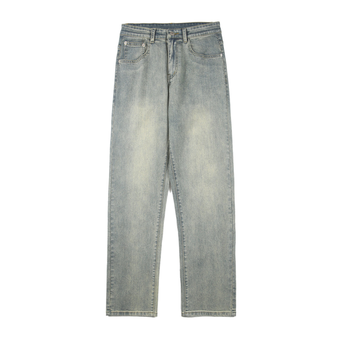 Damen Hochtaillierte Straight-Fit Jeans mit Stonewashed-Finish Echo Archiv