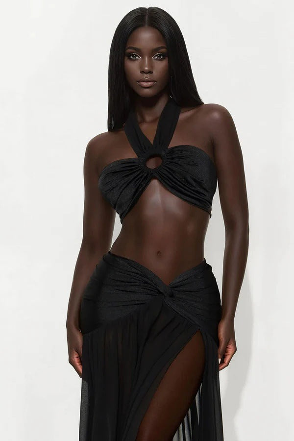 Damen Bandeau-Bikini-Set mit einzigartigem Knoten-Design Echo Archiv