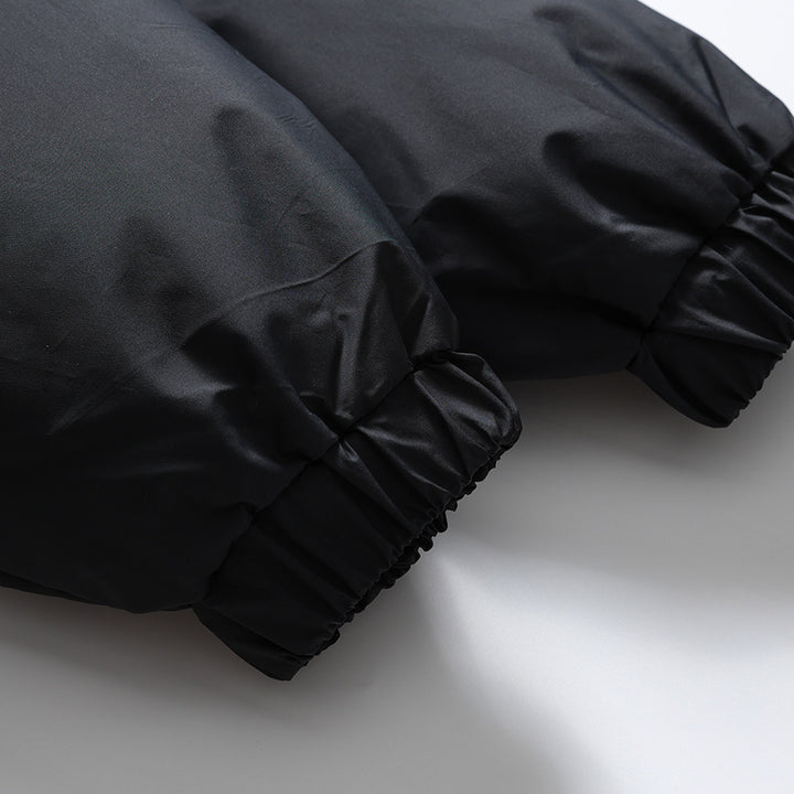 Unisex Wattierter Kapuzenpullover-Anorak mit halbem Reißverschluss, Kängurutasche und Kordelzug Echo Archiv