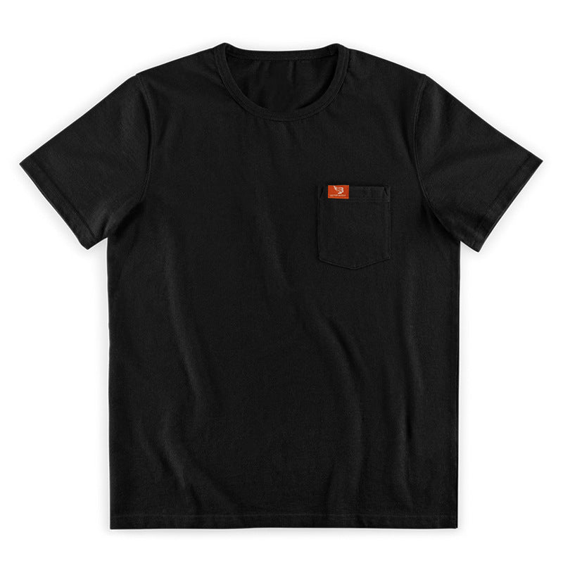 Herren Premium Rundhals T-Shirt mit Brusttasche Echoarchiv