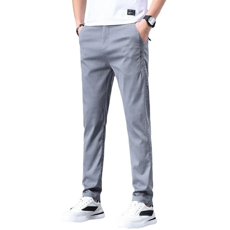 Herren bequeme Stretch-Hose mit elastischem Bund und seitlichen Reißverschlusstaschen Echoarchiv