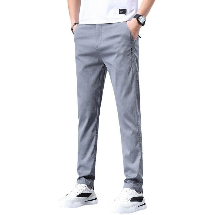 Herren bequeme Stretch-Hose mit elastischem Bund und seitlichen Reißverschlusstaschen Echoarchiv