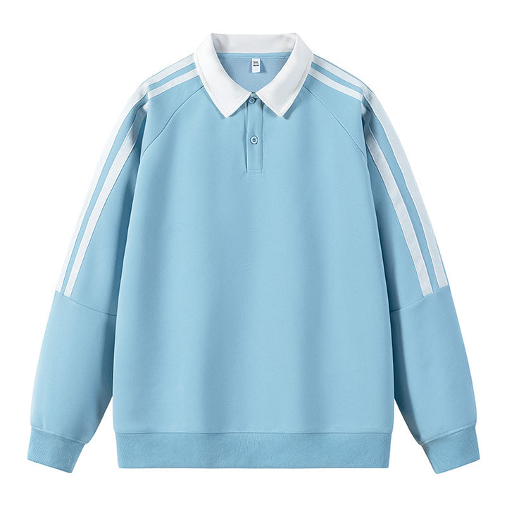 Herren sportlicher Sweat-Pullover mit Polo-Kragen Echoarchiv