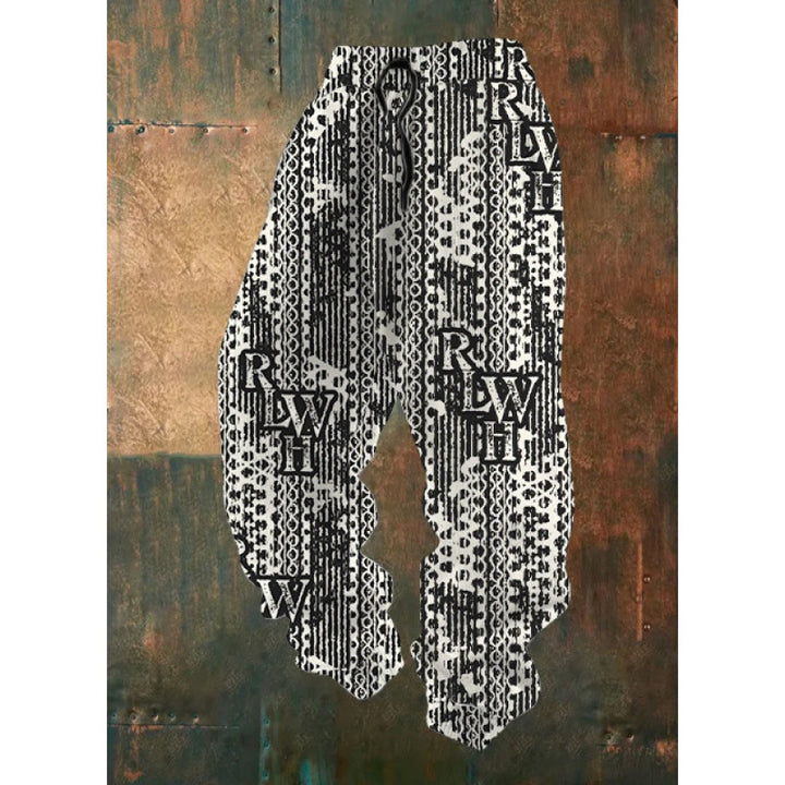 Damen Bequeme Freizeithose mit kreativem Druck Echoarchiv