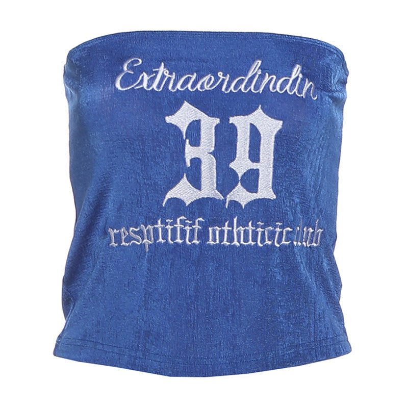 Damen Crop-Top mit kreativem Schriftzug Echo Archiv