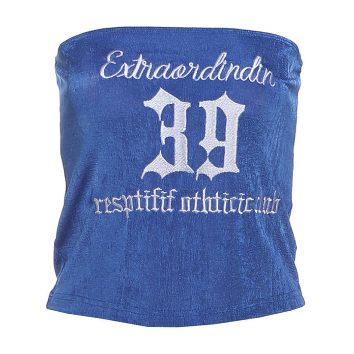 Damen Crop-Top mit kreativem Schriftzug Echo Archiv