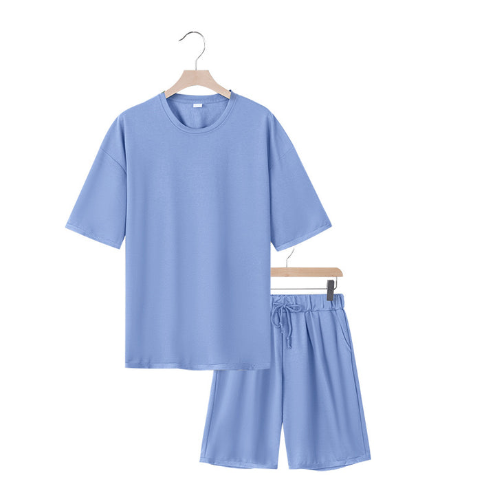 Herren Freizeit-Set mit bequemem T-Shirt und Shorts aus atmungsaktiver Baumwolle Echoarchiv