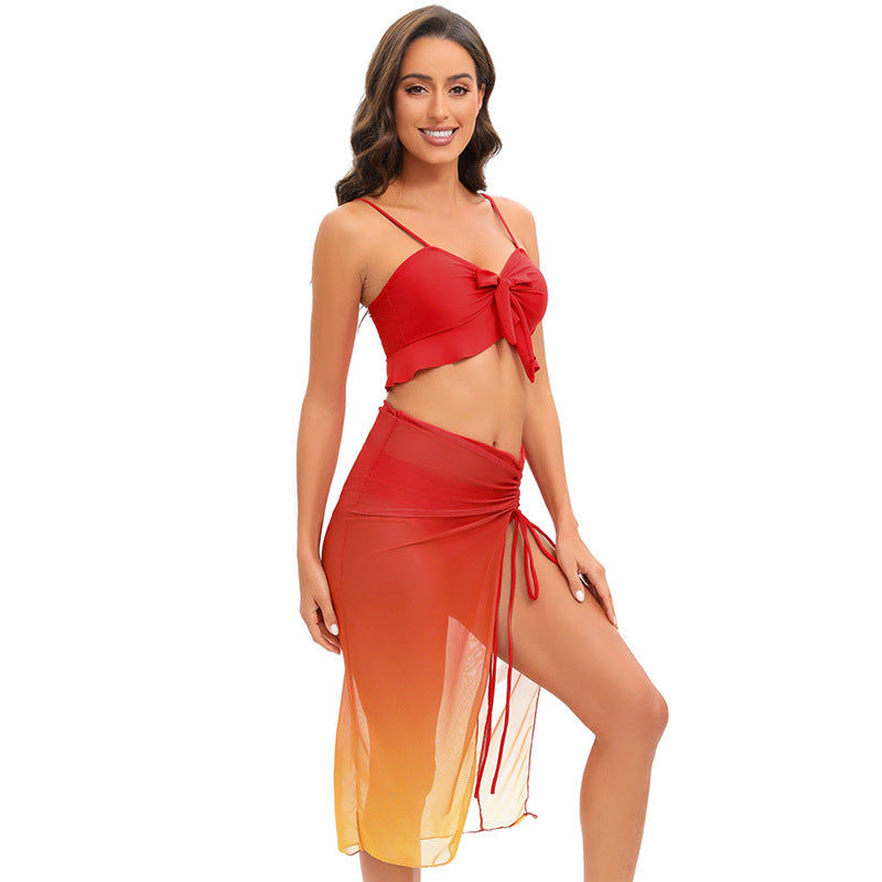 Damen Set aus Oberteil und Wickelrock – Élanora