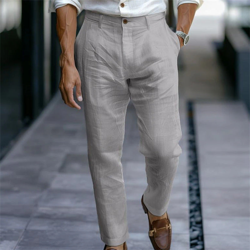Herren elegante Chino-Hose mit schmalem Schnitt Echoarchiv