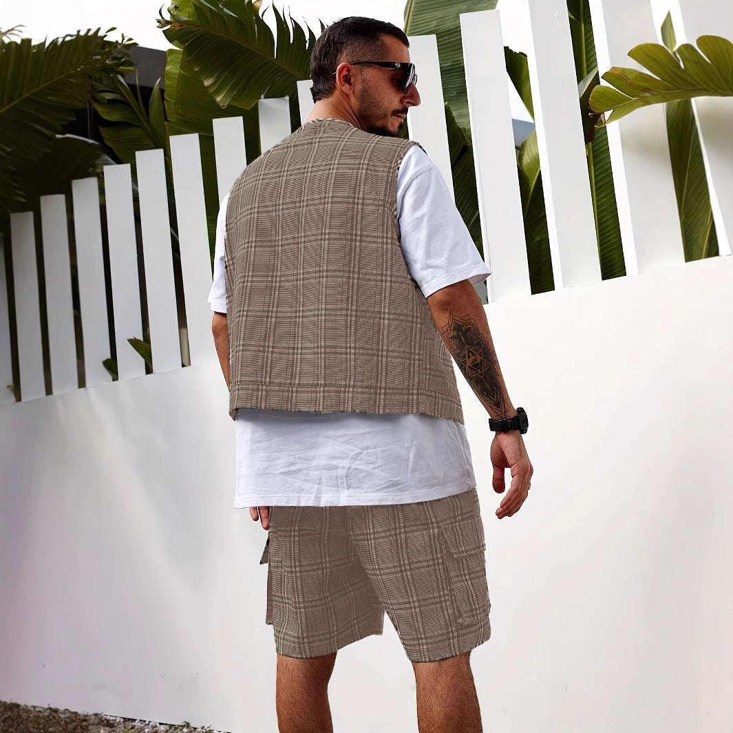 Herren stylischer Utility-Weste mit mehreren Taschen Echoarchiv