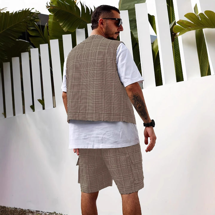 Herren stylischer Utility-Weste mit mehreren Taschen Echoarchiv