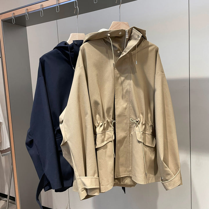 Damen Moderne Utility-Jacke mit hohem Kragen Echoarchiv