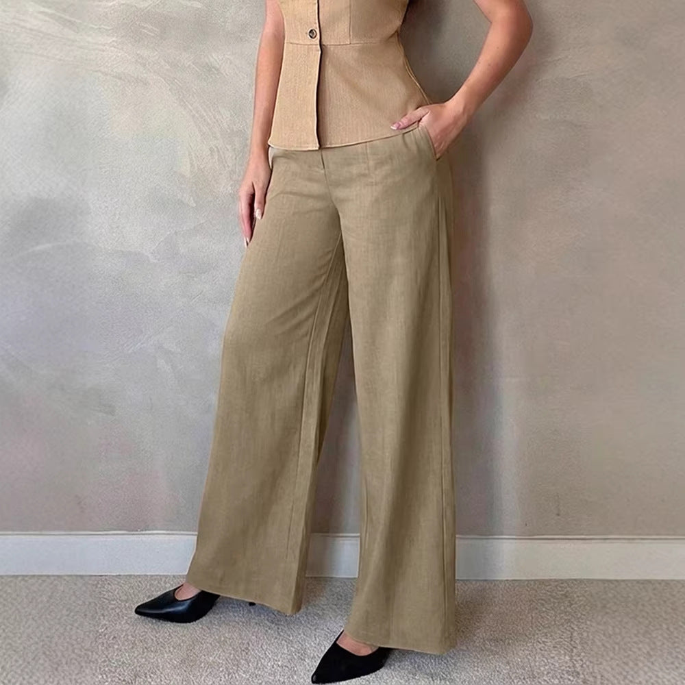 Damen Elegante Palazzo-Hose mit hohem Bund und schickem Schnitt Echo Archiv
