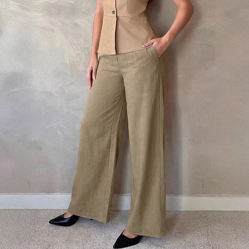 Damen Elegante Palazzo-Hose mit hohem Bund und schickem Schnitt Echo Archiv