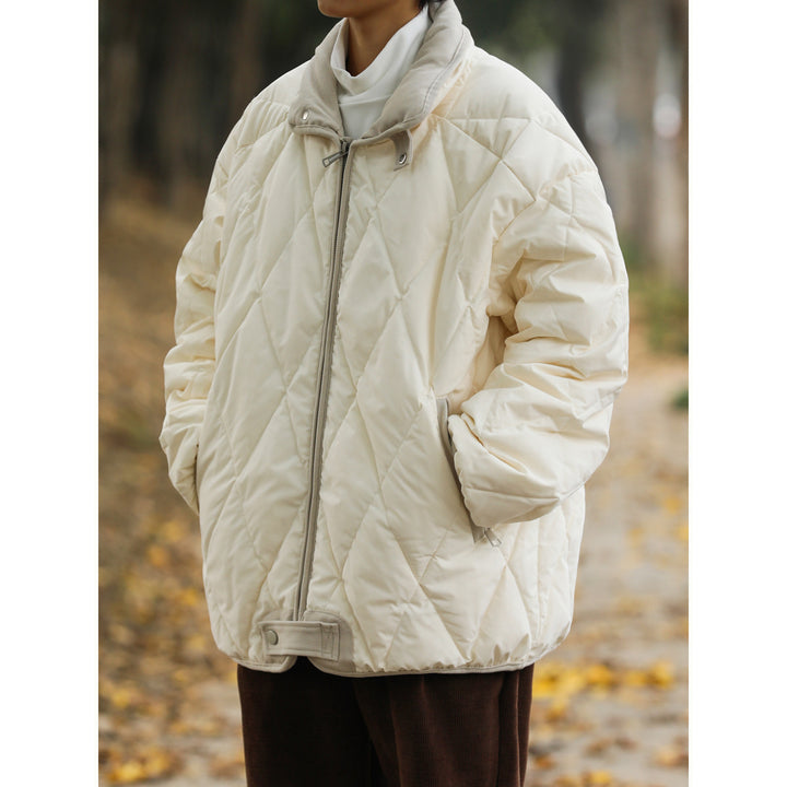 Damen gesteppte Winterjacke mit hohem Kragen und praktischen Taschen Echoarchiv