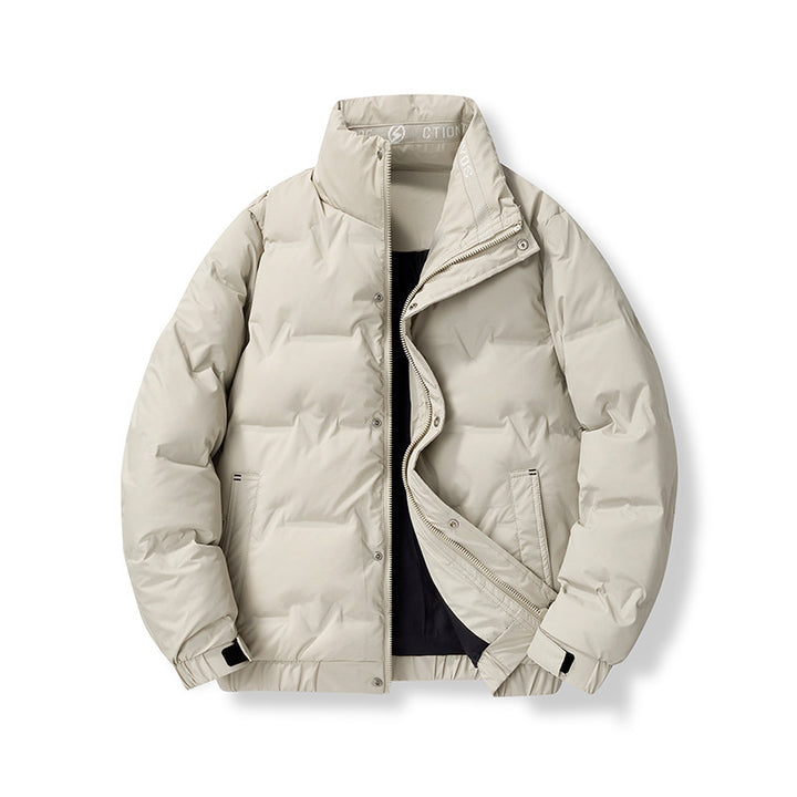 Herren wattierte Steppjacke mit hohem Stehkragen und verdeckter Reißverschluss-Front Echo Archiv